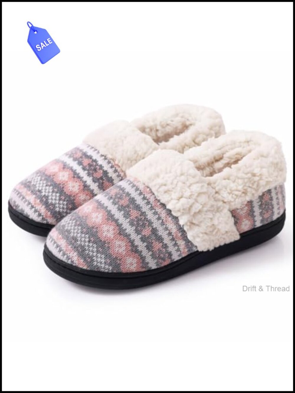 Memory Foam Fuzzy Closed Back House Slippers for Women